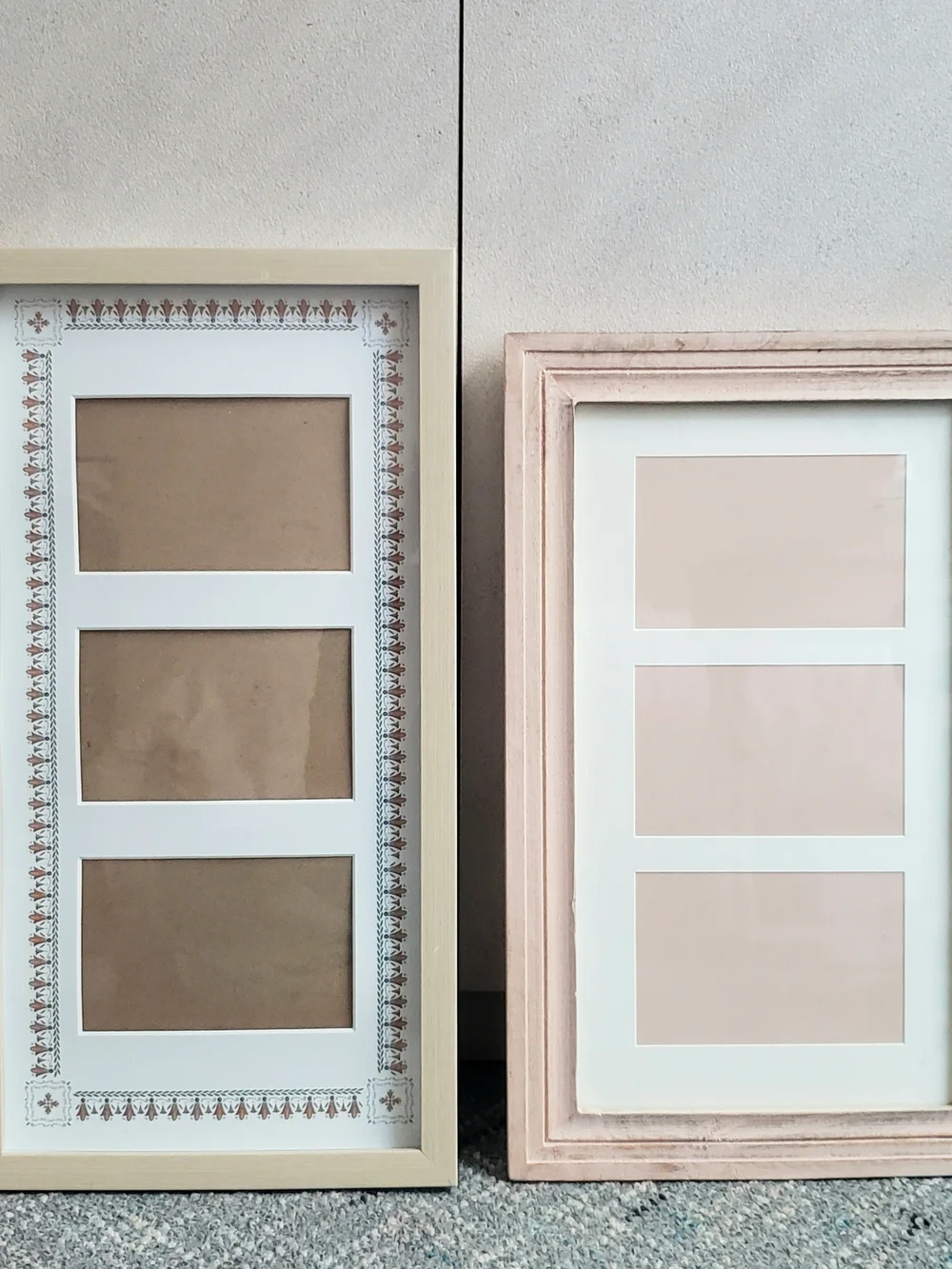 Two! Neutral Beige 3-Opening Photo Frame - Home Accents